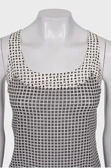 Black and white print top