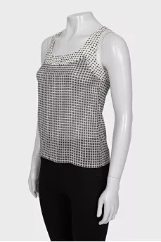 Black and white print top