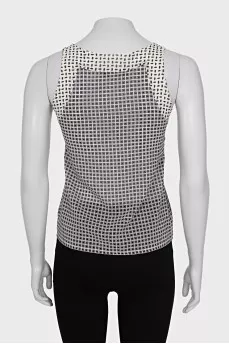Black and white print top