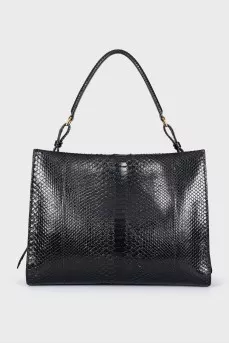 Black snakeskin bag