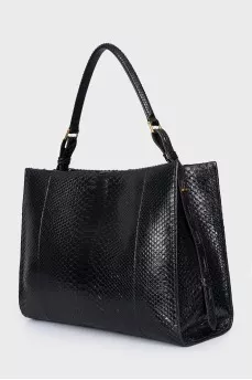 Black snakeskin bag