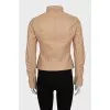 Beige leather jacket