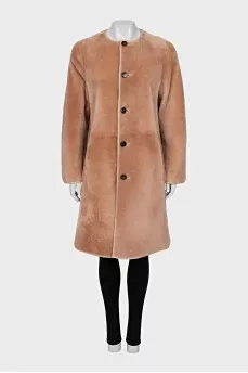 Double-sided lamb fur coat