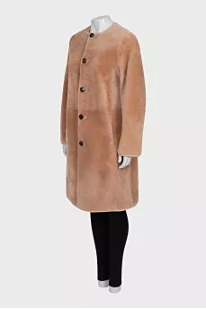 Double-sided lamb fur coat