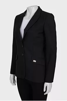 Fitted jacket with rhinestones