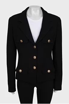 Fitted jacket with gold buttons