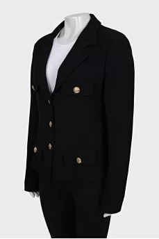 Fitted jacket with gold buttons
