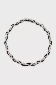 Bracelet made of metal and leather