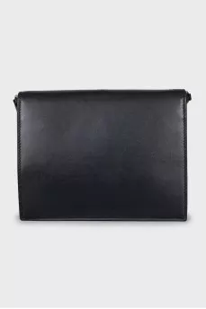 Leather crossbody bag with logo