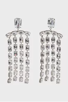 Long earrings with crystals