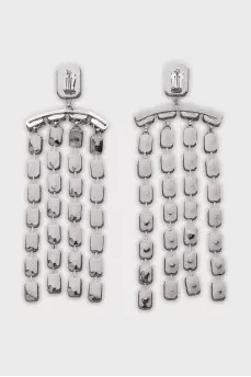 Long earrings with crystals