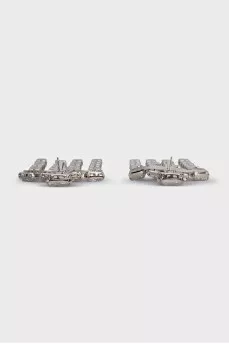 Long earrings with crystals