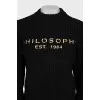 Wool jumper with gold print