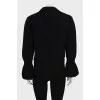 Wool jumper with gold print