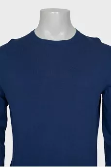 Men's slim-fit blue jumper