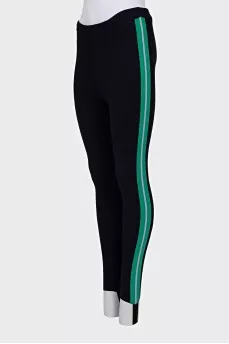 Skinny leggings with stripes