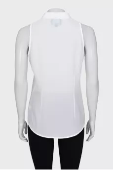 Sleeveless button-down blouse