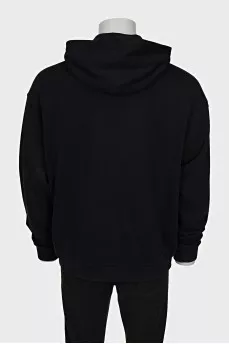 Men's black zip-up hoodie