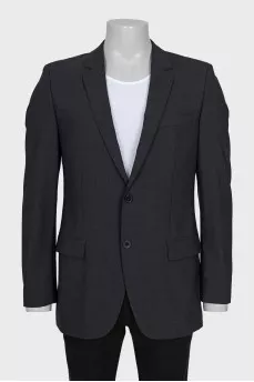 Men's straight wool jacket