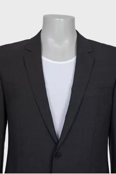 Men's straight wool jacket