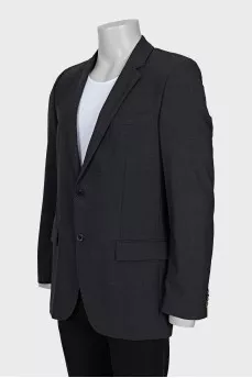 Men's straight wool jacket