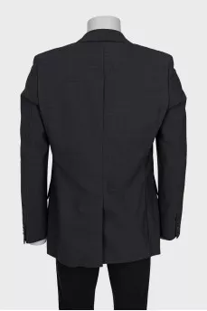 Men's straight wool jacket
