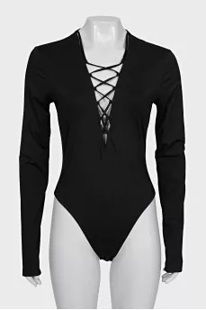 Black long sleeve bodysuit