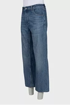 Чоловічі джинси на ґудзиках прямого крою