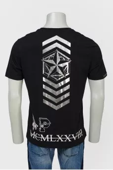 Black Men's T -shirt with Skull