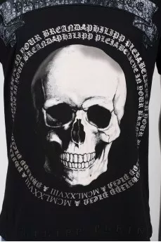 Black Men's T -shirt with Skull