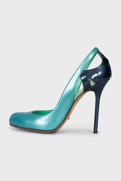 Patent leather stiletto heels