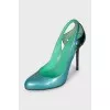Patent leather stiletto heels