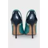 Patent leather stiletto heels