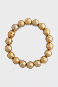 Gold necklace made of large beads