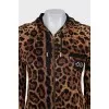 Leopard print three-piece suit