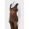 Leopard print three-piece suit