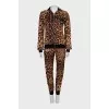 Leopard print three-piece suit