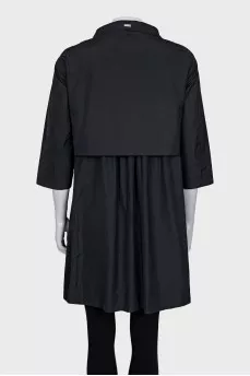 Black zipped raincoat