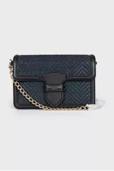 Black wicker bag