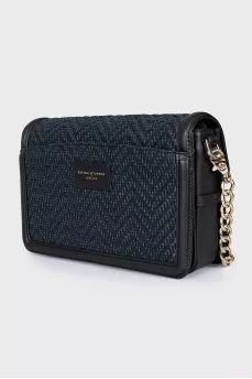 Black wicker bag