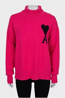 Oversized sweater with signature logo