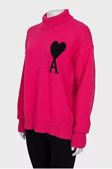 Oversized sweater with signature logo