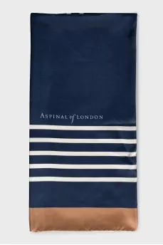 Blue striped silk scarf