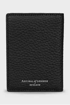 Black leather cardholder