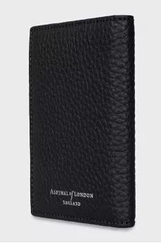 Black leather cardholder