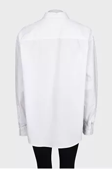 Oversized shirt with embroidered logo