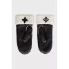 Sheepskin cap and glove set