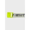 Textile belt with a signature print