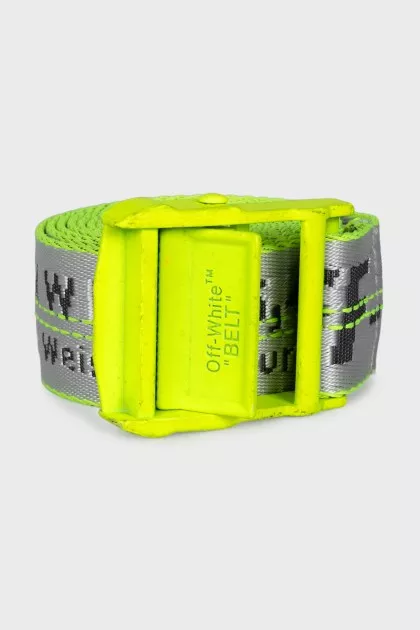 Textile belt with a signature print