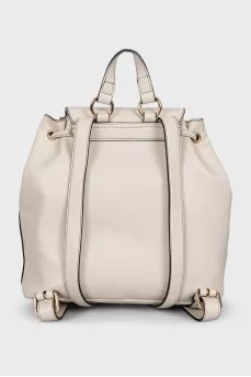 White leather backpack